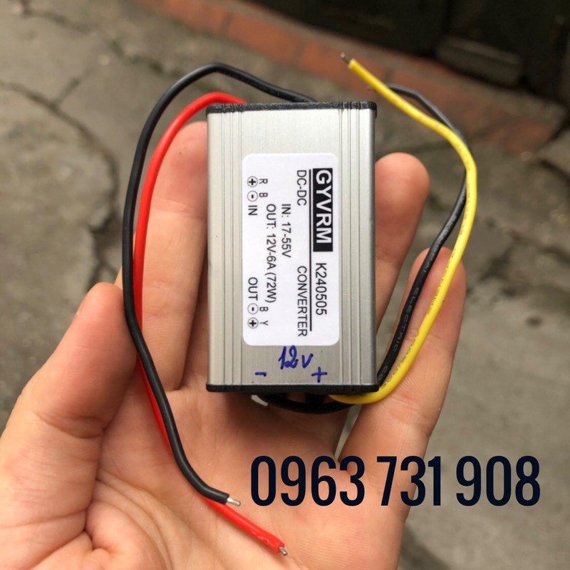 BỘ CHUYỂN ĐỔI NGUỒN ĐIỆN 24V XUỐNG 12V 6A CHỐNG NƯỚC