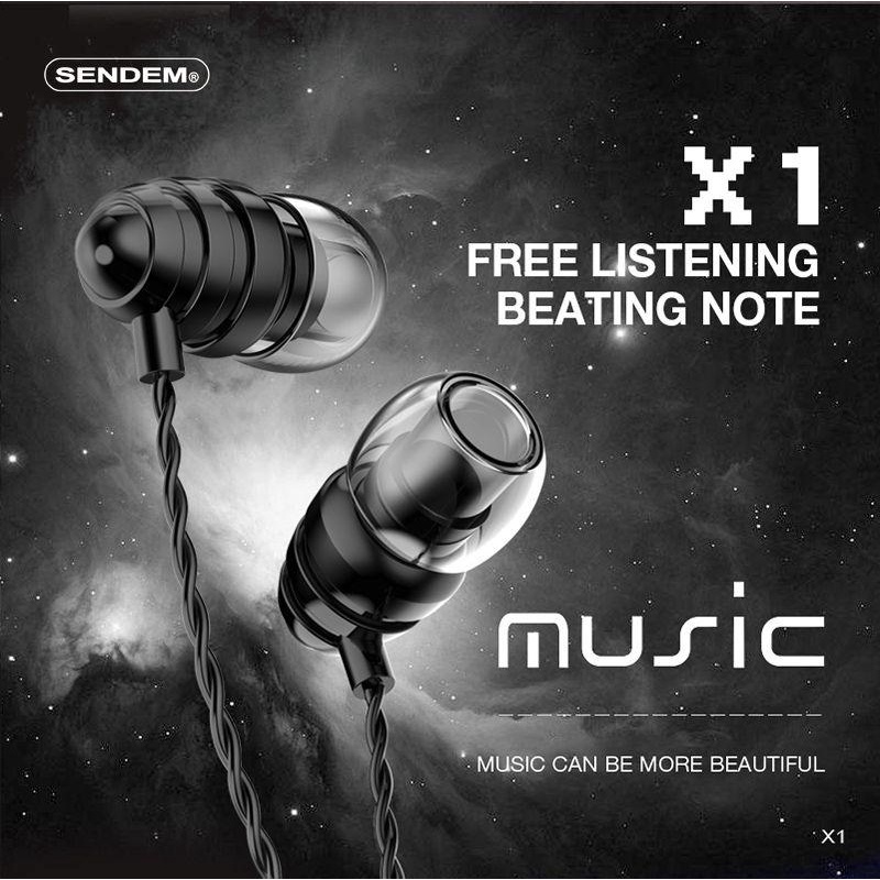 Tai nghe Sendem X1 chân 3.5mm cáp trong suốt
