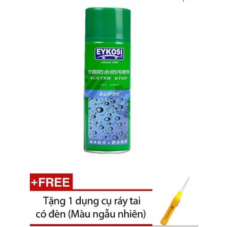 Bình xịt phủ nano chống nước đa năng Eykosi 250ml + Tặng 1 dụng cụ soi tai có đèn