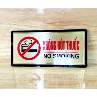 Biển Không Hút Thuốc bằng đồng
