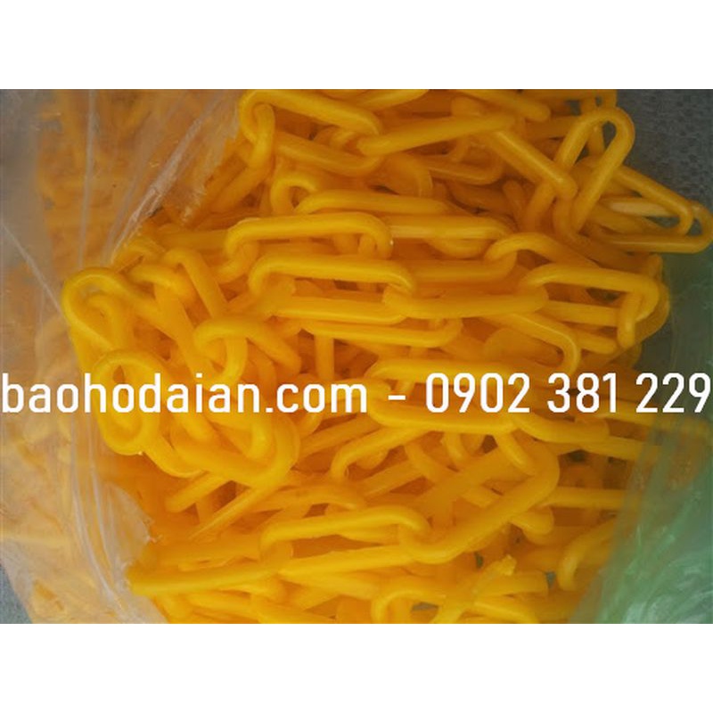 Dây xích nhựa cảnh báo rào xích, phân làn - 25m