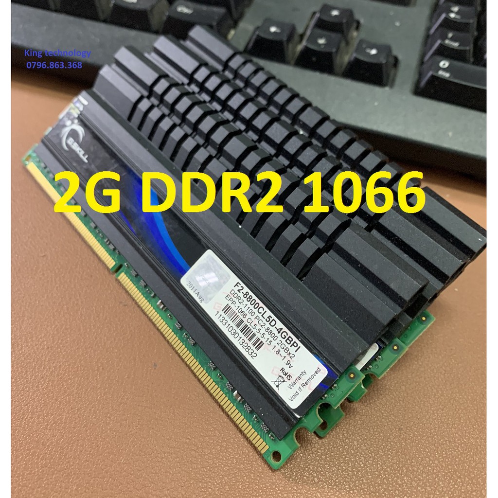 ram kingston 2g ddr2 bus 800 pc dùng cho máy tính bàn - 2G DDR2 800 KINGSTON