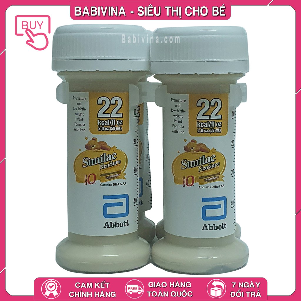 [LẺ GIÁ SỈ] Thùng 48 Ống Sữa Nước Similac 22 kcal 59ml | Mua Sữa Neosure Chính Hãng, Giá Tốt Nhất Tại Babivina