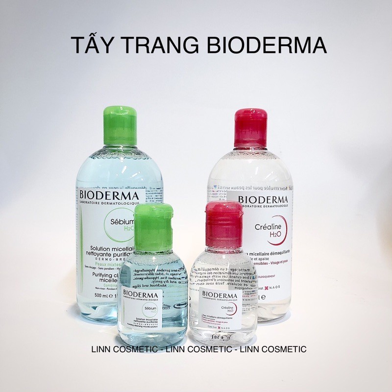 [Date 2024] Nước Tẩy Trang Bioderma sạch dịu nhẹ cho da dầu, nhạy cảm, màu xanh hồng 100ml, 500ml | BigBuy360 - bigbuy360.vn