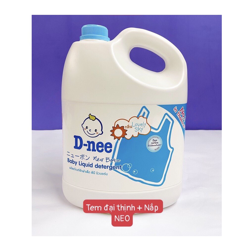 Nước giặt DNEE 💥HÀNG NHẬP KHẨU💥 nước giặt quần áo Thái Lan 3000ml   đủ 5 màu tím, xanh, Hồng, Trắng, Xanh lá