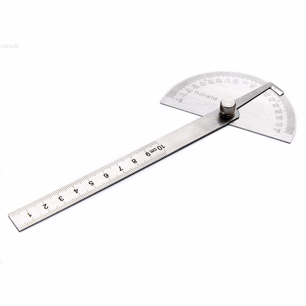 Thước đo góc 180 độ kích thước 198 x 53 x 14mm bằng thép không gỉ