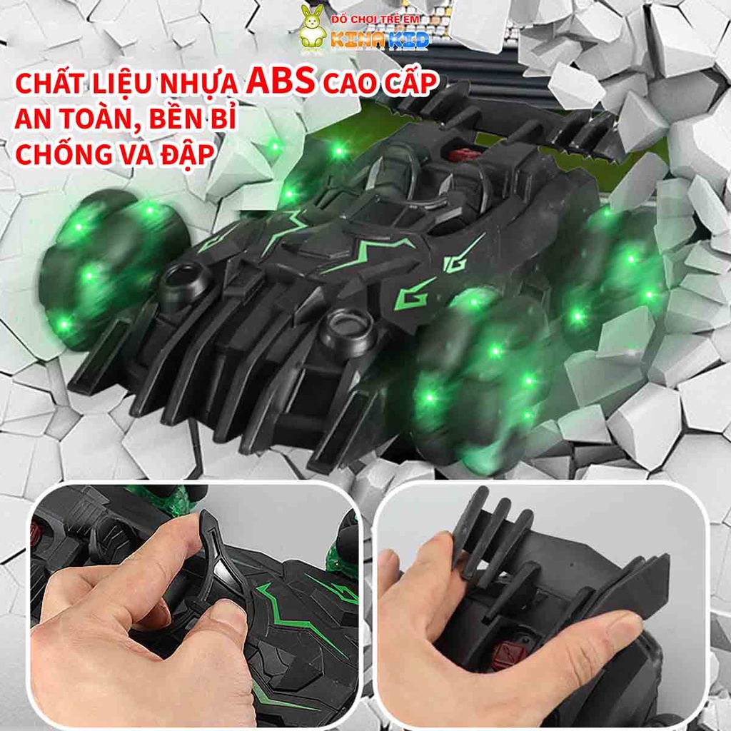 Xe Đua F1 Điều Khiển Từ Xa Tốc Độ Cao RC, Sóng 2.4Ghz, Xoay 360 Độ, Sáng Đèn, Phát Nhạc, Phun Sương Siêu Ngầu Cho Bé