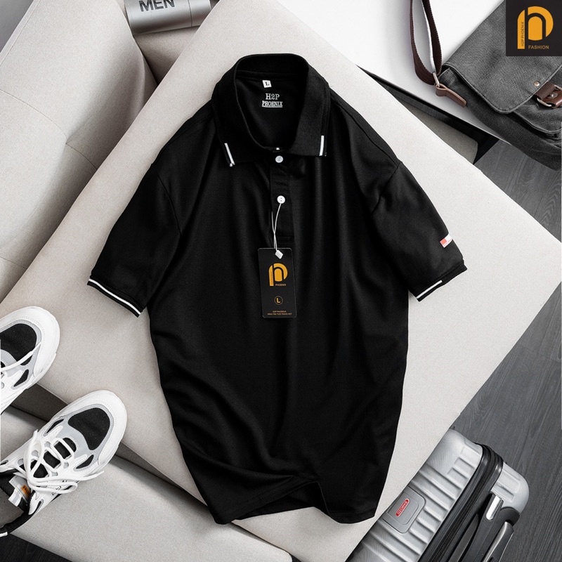 Áo Polo Nam cổ bẻ cộc tay vải cá sấu cotton cá sấu phong cách trẻ trung chuẩn form -REMMY