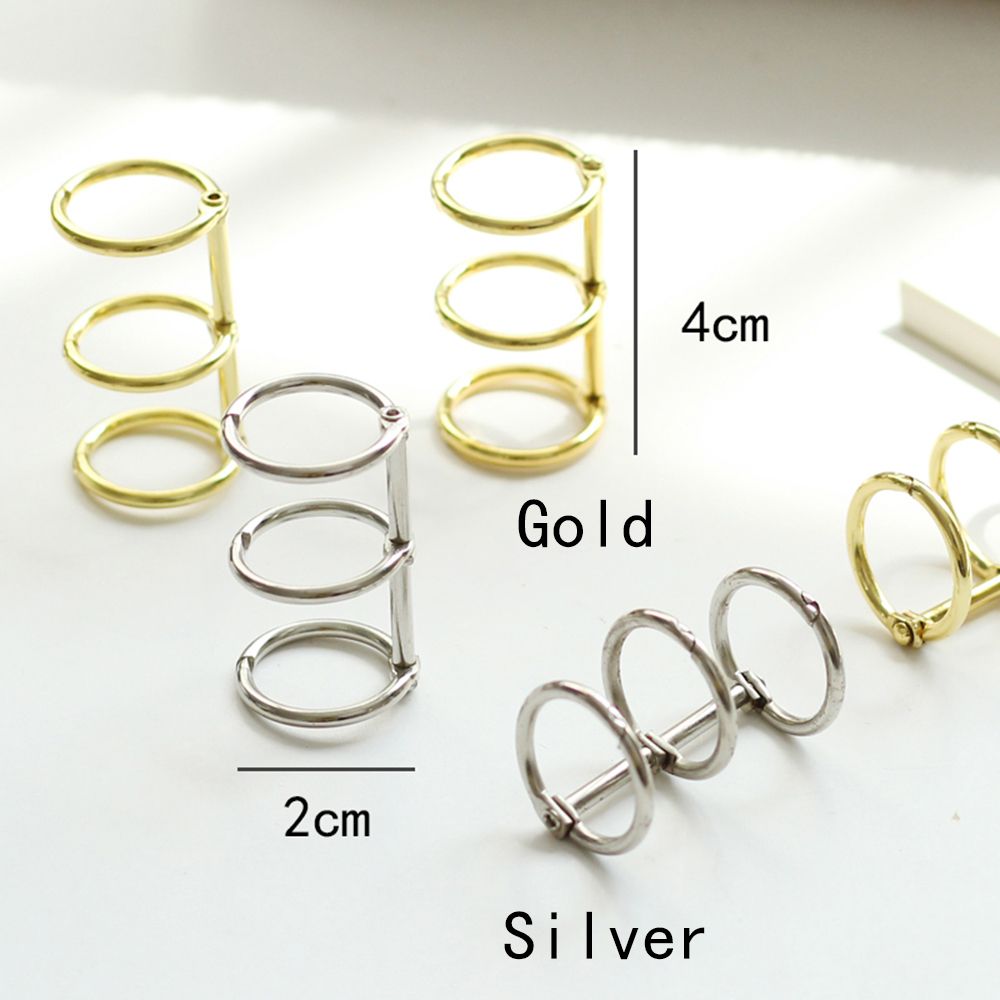 2 kẹp vòng bìa lá bằng kim loại mạ điện nhiều màu sắc dành cho sổ tay