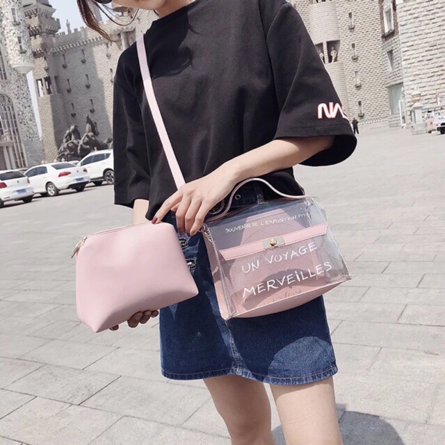 Túi trong suốt 2in1 hot trend mùa hè | BigBuy360 - bigbuy360.vn