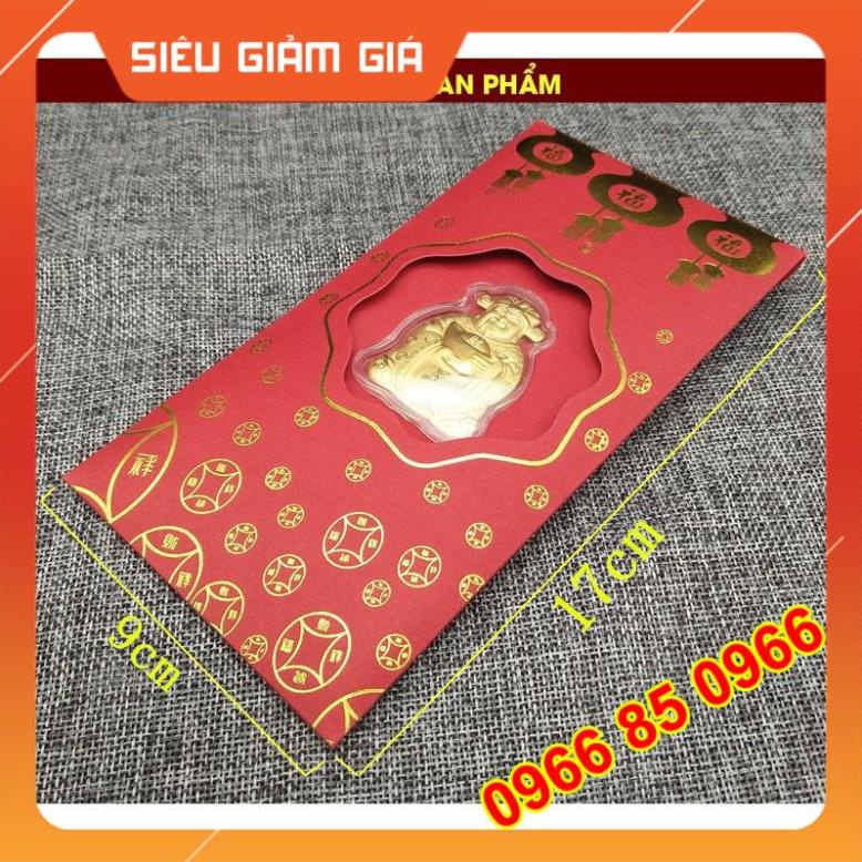 [Hàng tết] Combo 10 Bao Lì Xì Mạ Vàng Thần Tài  2023 Đài Loan