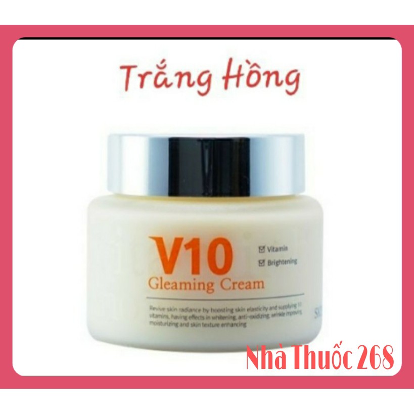 Kem Dưỡng Trắng Da Giảm Nám Tàn Nhang V10 Skinaz  [SP chính hãng]