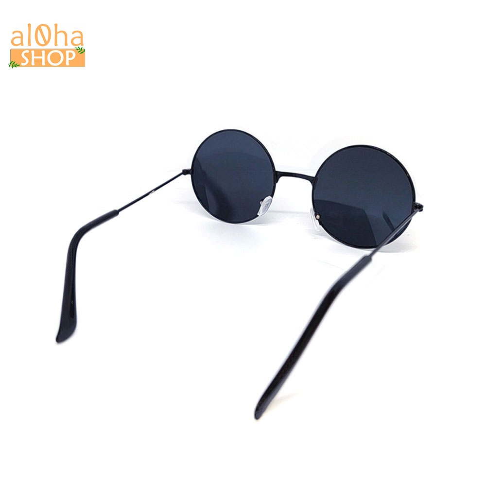 Kính mát thời trang chống nắng gọng sắt tròn K018 unisex nam nữ kính râm thầy bói phong cách - al0ha Shop