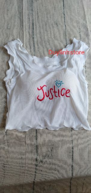 ÁO CROPTOP BA LỖ THÊU CHỮ ( có mút ngực)