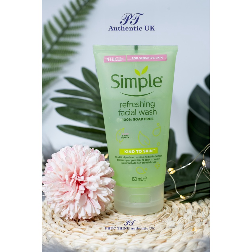 Gel Rửa Mặt Tươi Mát Simple Refreshing Facial Wash 150ml