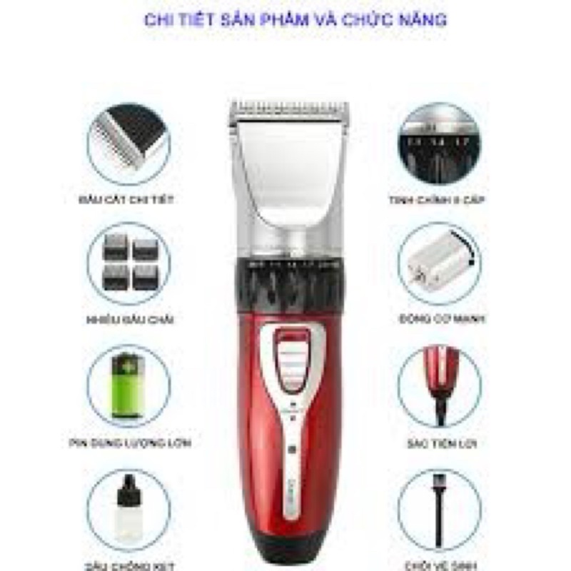 Tông đơ cắt tóc JICHEN JC-0817 cao cấp dành cho gia đình ( bảo hành 12 tháng)