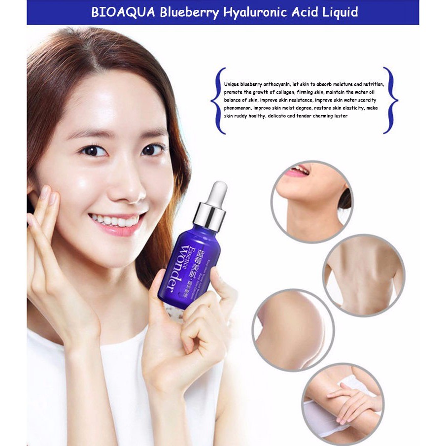 Serum Việt Quất Bioaqua Blueberry Wonder Essence Dưỡng Ẩm, Kiểm Soát Dầu, Thu Nhỏ Lỗ Chân Lông, Sáng Da Chính Hãng