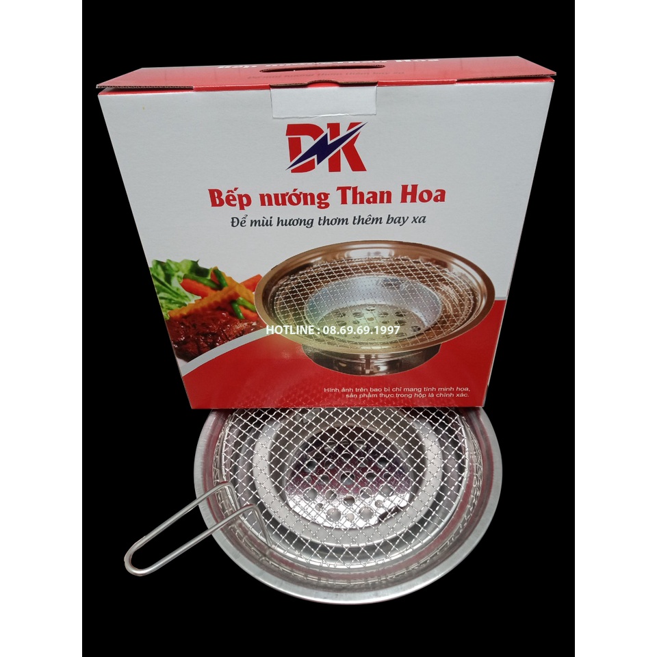 HCM : Bếp nướng than hoa DK lắp âm bàn cho nhà hàng, quán nướng, vỉ inox 1.4mm