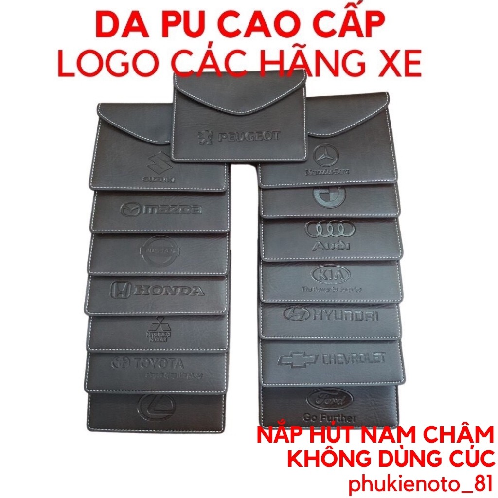 Ví bóp đựng giấy tờ ô tô ❤️Freeship ❤️ bằng da PU cao cấp đủ logo các hãng xe