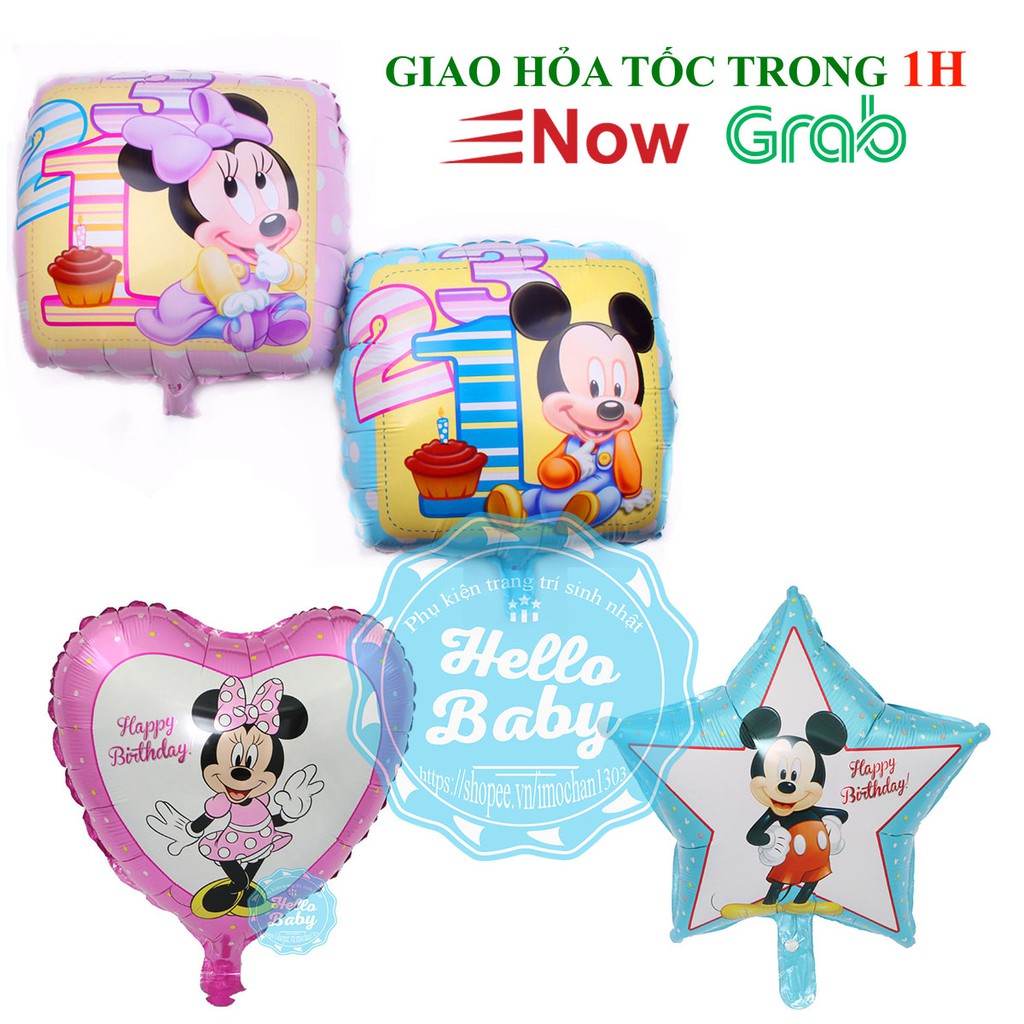 Bóng trang trí hình chuột Micky (45cm)