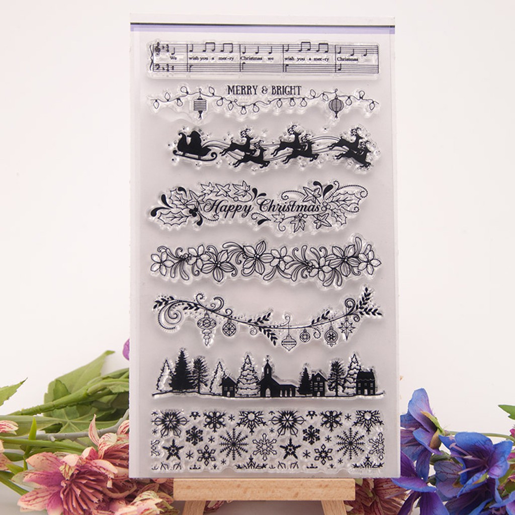 HOM ✥ Xmas Tree DIY Silicone Clear Stamp Cling Seal Scrapbook Embossing Album Decor