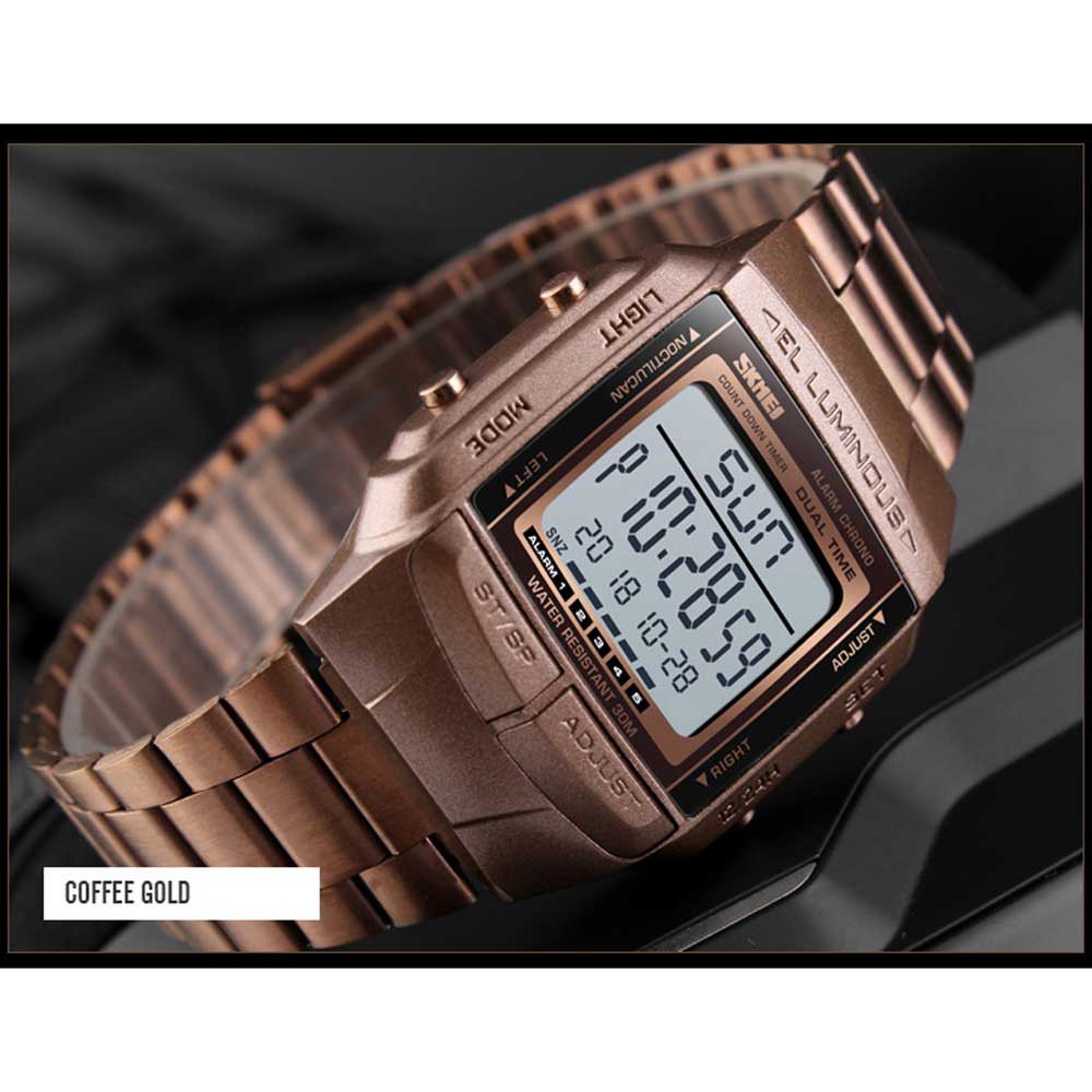 Đồng Hồ Điện Tử SKMEI 1381 Chống Thấm Nước 3 Pha LED, Chất Liệu Thép Không Gỉ