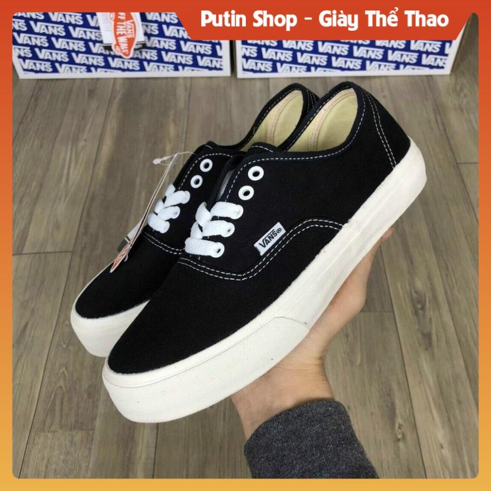 Giày Vans Claisc Lười Vault Đế Kem Nam Nữ, Giầy Van Đen Old  Skoll Full Phụ Kiện Bill Box , Putin Shop