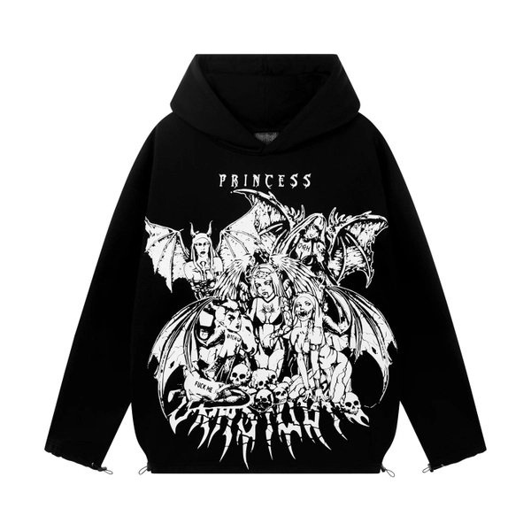Áo hoodie VAH Princess dây rút form rộng unisex nam nữ full tag Thời trang Unisex HCM VAH07