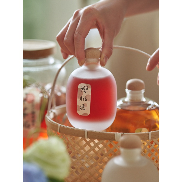 PVN35116 Bình thủy tinh tròn đựng nước kiểu Nhật Bản dung tích 500ML T2