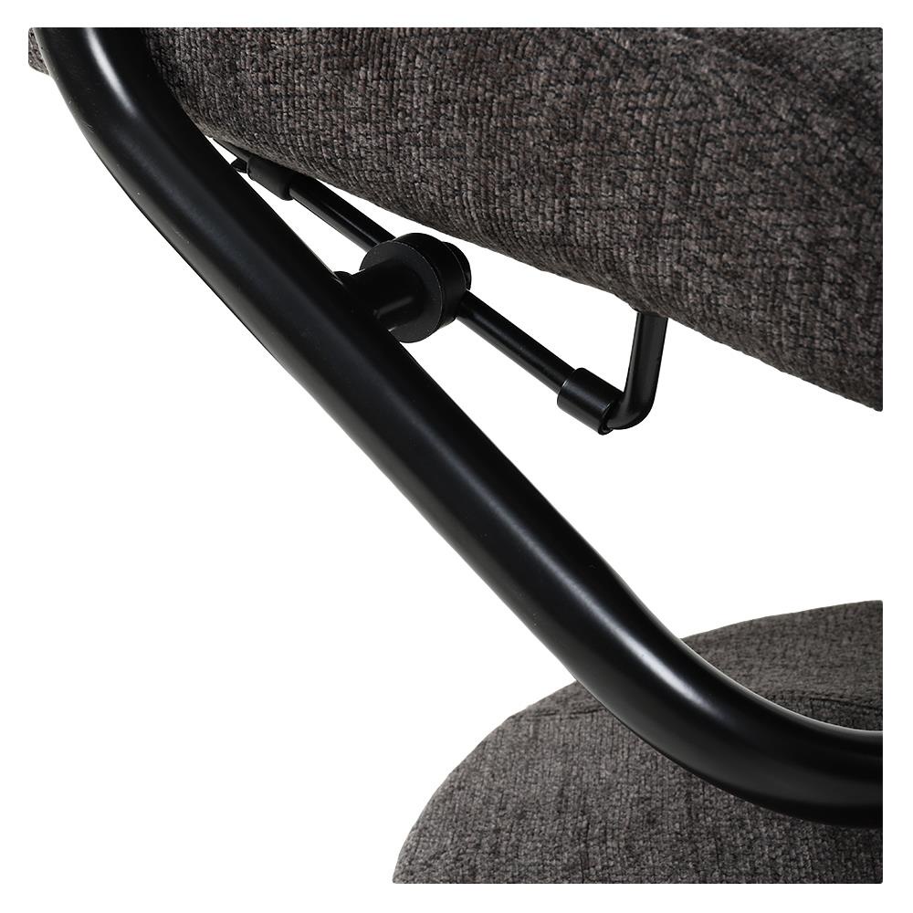 HomeBase FURDINI Ghế ngồi thư giãn bọc vải khung thép cao cấp có tay vịn W69xH97xD108cm màu xám