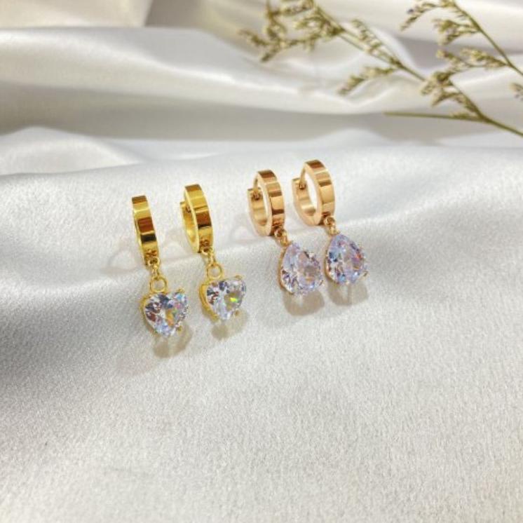 Hàng (Mã 696) Bông Tai Bằng Thép Không Gỉ Mạ Vàng 18K 24K Thời Trang Cao Cấp Phong Cách Hàn Quốc Yaxiya Mới Nhất