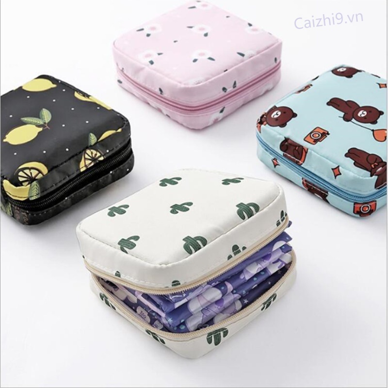 Túi Vải Cotton Đựng Băng Vệ Sinh Cho Nữ