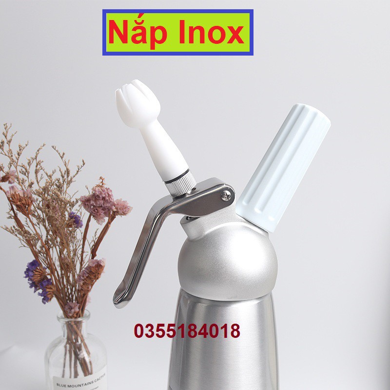 Bình xịt kem tươi Inox Cream Whipper 500ml 1000ml