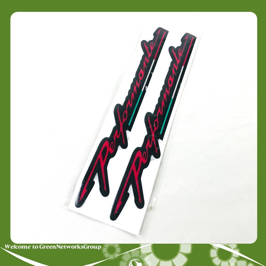 Bộ tem decal chữ Performante trang trí xe máy