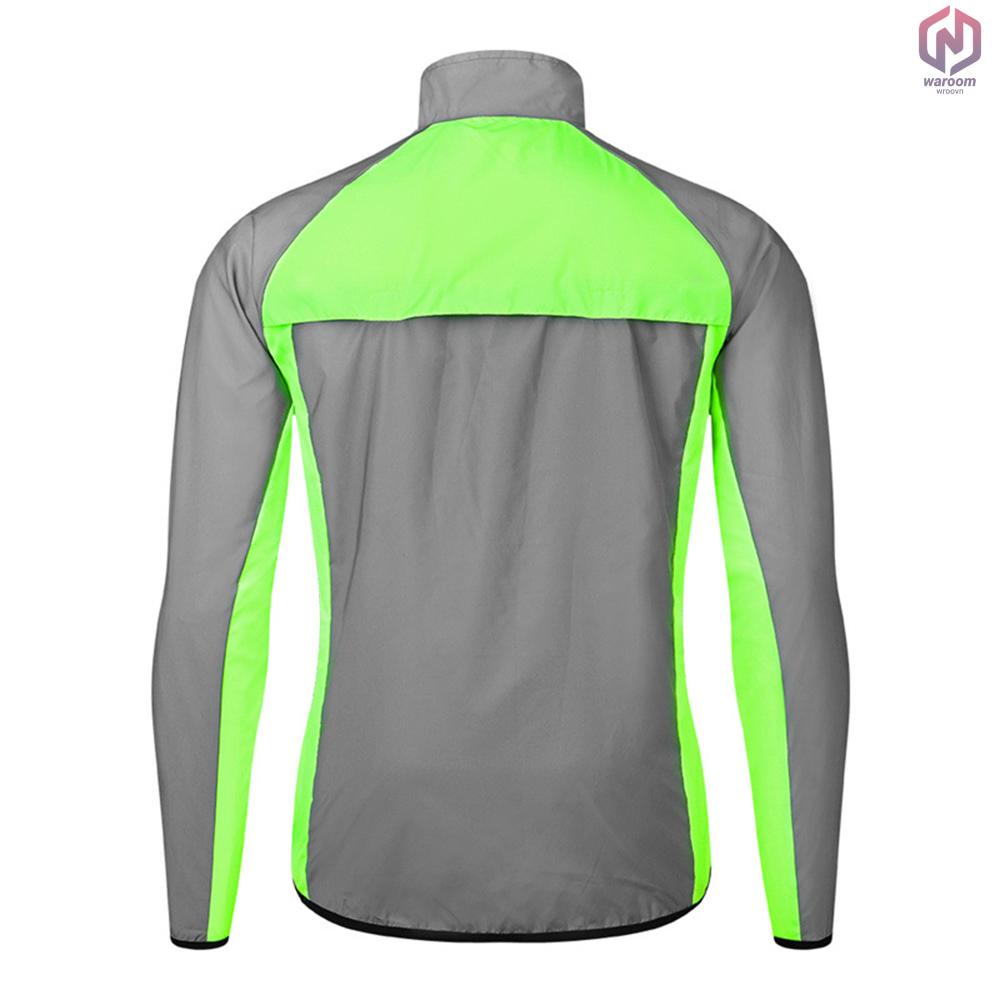 Áo Khoác Phản Quang Chống Gió Chống Nước Mau Khô Co Giãn Thoáng Khí Cho Nam Chạy Bộ Xe Đạp