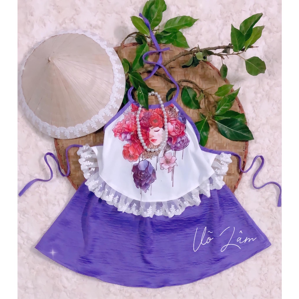 Hình hoa sen áo dài, áo yếm
