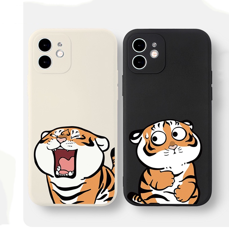 Ốp Lưng Iphone Cạnh Vuông Cặp Đôi Hổ Cute BVC Iph/6/6plus/6s/6splus/7/7plus/8/8plus/x/xr/xs/11/12/pro/max/promax-Onoff