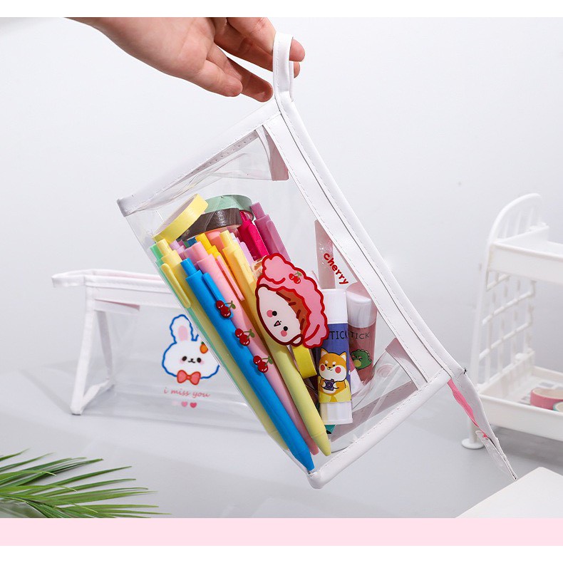 Túi đựng bút cute trong suốt , chống nước Nago Store