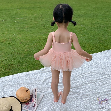 Bộ Đồ Bơi Một Mảnh Không Tay Màu Trơn Kèm Mũ Bơi Thời Trang Dành Cho Bé Gái