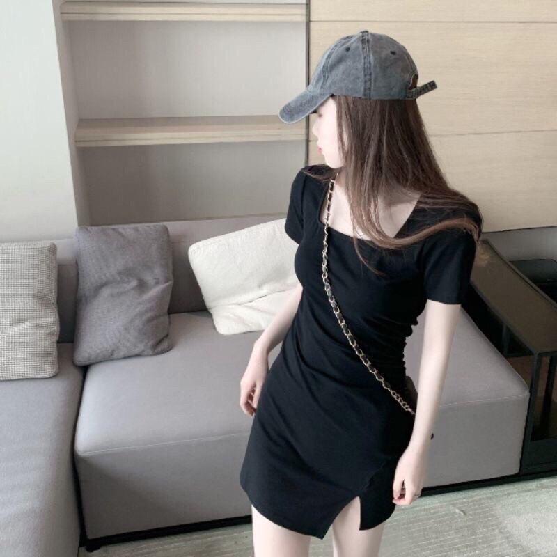 Váy cổ u mẫu mới, ĐẦM CỔ U SẺ LAI