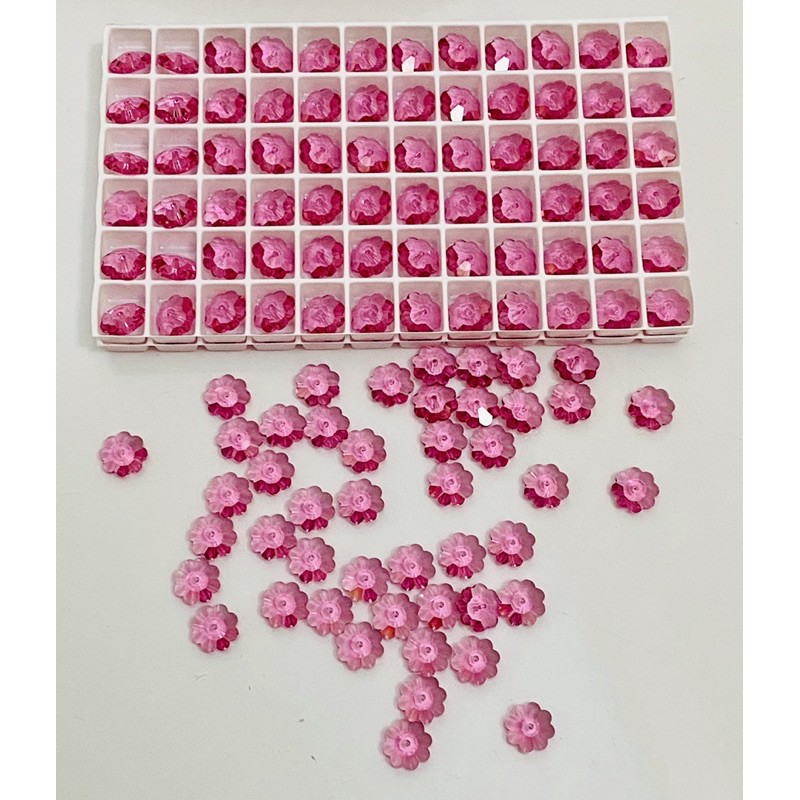 10 viên pha lê Swarovski hoa mai dẹp