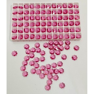 10 viên pha lê Swarovski hoa mai dẹp