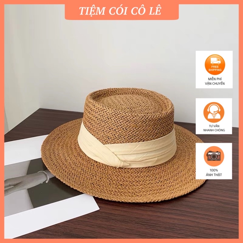 Nón cói Gaucho vành rộng thời trang chuẩn form cho nàng đi biển, chụp ảnh sống ảo - Tiệm Cói Cô Lê