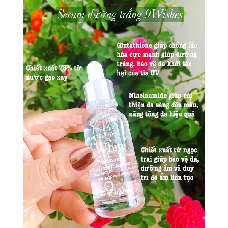 Tinh Chất Dưỡng Trắng, Phục Hồi Da 9 Wishes Miracle White whitening discolonaration Ampule Serum 25ml