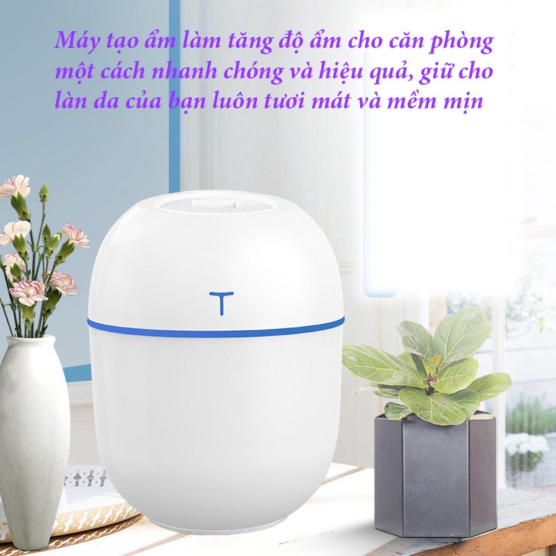 Máy phun sương tạo ẩm không khí mini dung tích 220ml dùng trong nhà/văn phòng