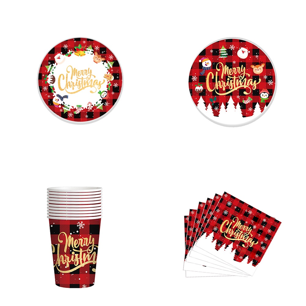 Bộ Cốc Giấy Dùng Một Lần Chủ Đề Giáng Sinh Mới