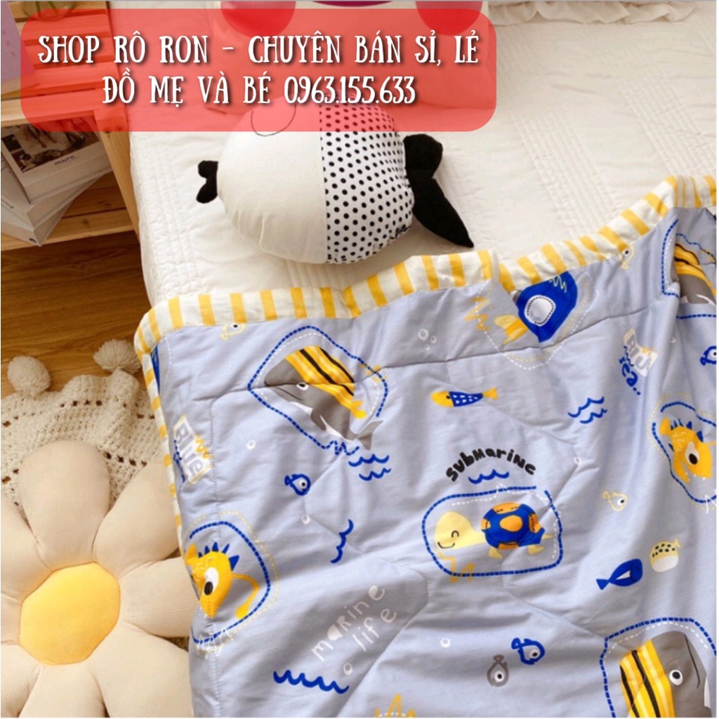 [1m2 * 1m5] Chăn cotton hè thu - Chăn nằm điều hòa cho bé - Shoproron