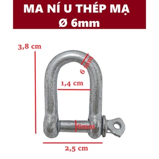 Ma ní chữ U Ø [ 6mm ]