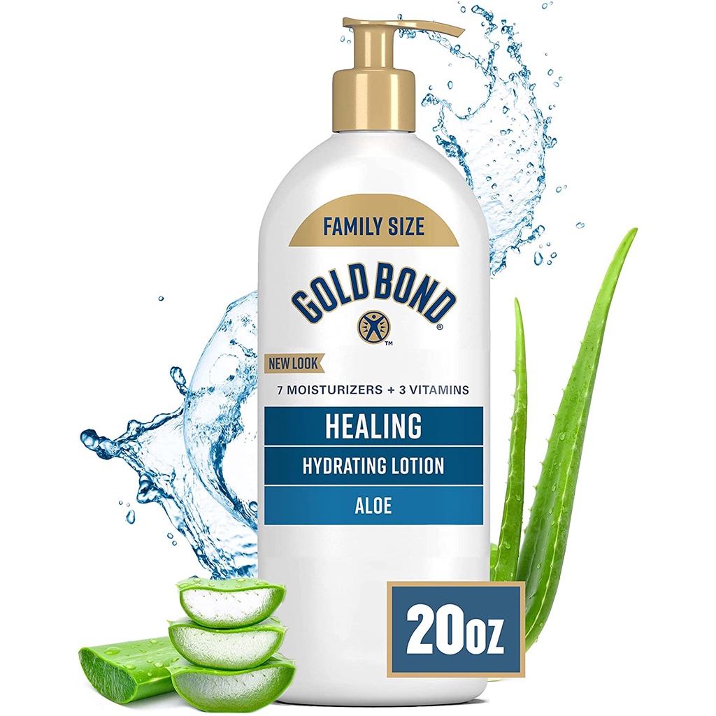Kem cho da khô Gold Bond Ultimate Skin Therapy Lotion, Healing Aloe 155g, 396g, 566g