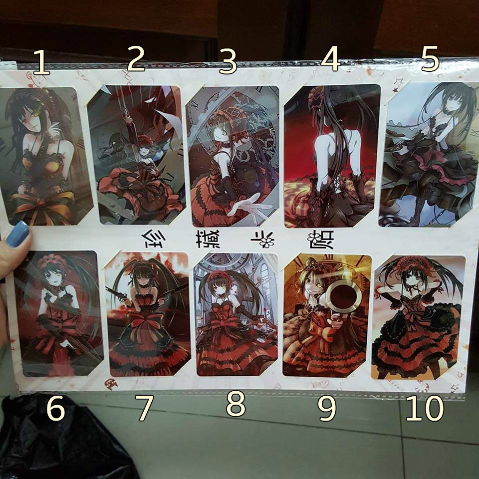 Sticker thẻ nhựa chống nước anime Date A Live (1)